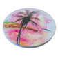 Pink Palm Ceramic Coaster