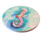 Pink Seahorse Ceramic Coaster