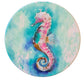 Pink Seahorse Ceramic Coaster