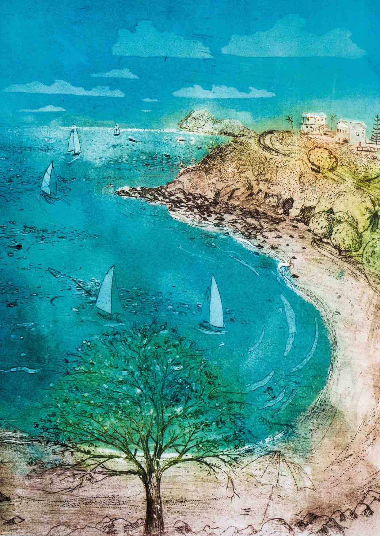 Blue Cooee Bay Fine Art Print