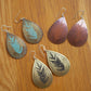 Etched Brass Metal Earrings - Byfield Fern Teardrop