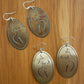 Etched Brass Metal Earrings - Female Form