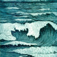 Full Moon Waves Art Print