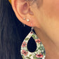 Handmade Metal Earrings - Hibiscus