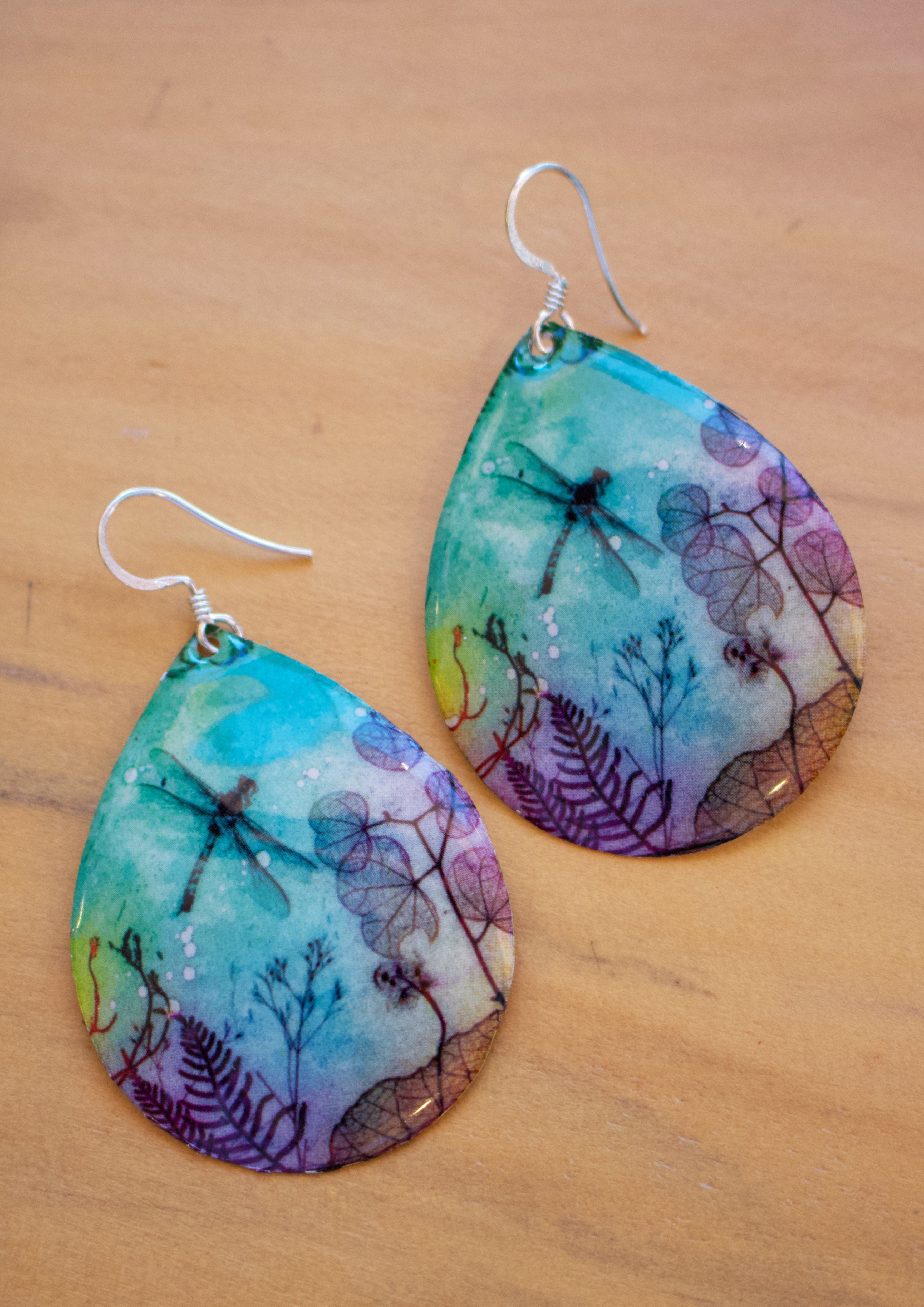 Ceramic Earrings Painted Detail #6 – Tribe Castlemaine
