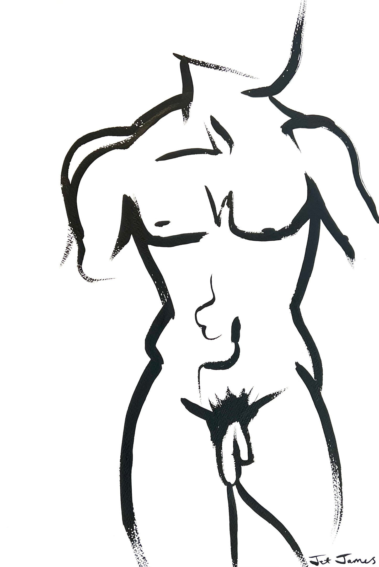 Black and White Nude Ink Drawing #5