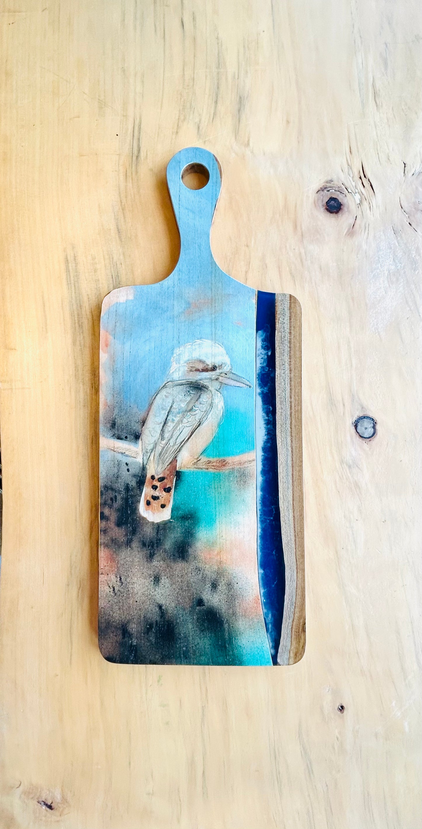 Wood and Resin Serving Board - Kookaburra