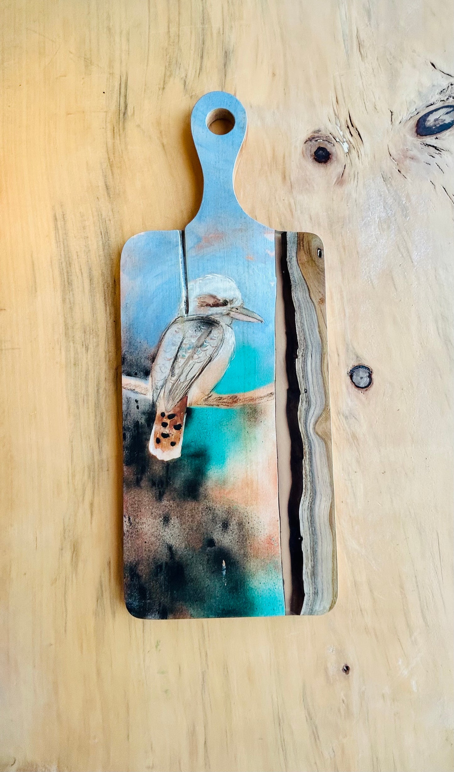 Wood and Resin Serving Board - Kookaburra