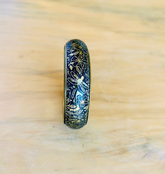 Etched Dragonfly Bangle