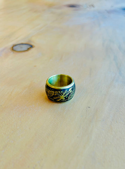 Etched Dragonfly Ring