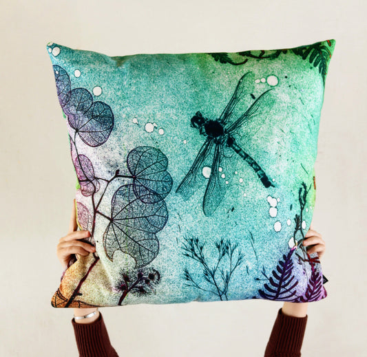 Ocean Dragonfly Cushion Cover