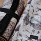 Purple Dragonfly + Black and White Leaf Essence Sand-Free Beach Towel