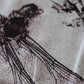 Purple Dragonfly + Black and White Leaf Essence Sand-Free Beach Towel