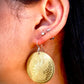 Etched Brass Metal Earrings - Mystic Cockatoo