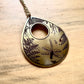 Etched Brass Metal Necklace