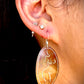 Etched Brass Metal Earrings - Female Form