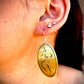 Etched Brass Metal Earrings - Female Form