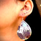 Etched Brass Metal Earrings - Medium Dragonfly