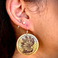 Etched Brass Metal Earrings - Mystic Cockatoo