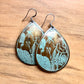 Etched Brass Metal Earrings - Medium Dragonfly