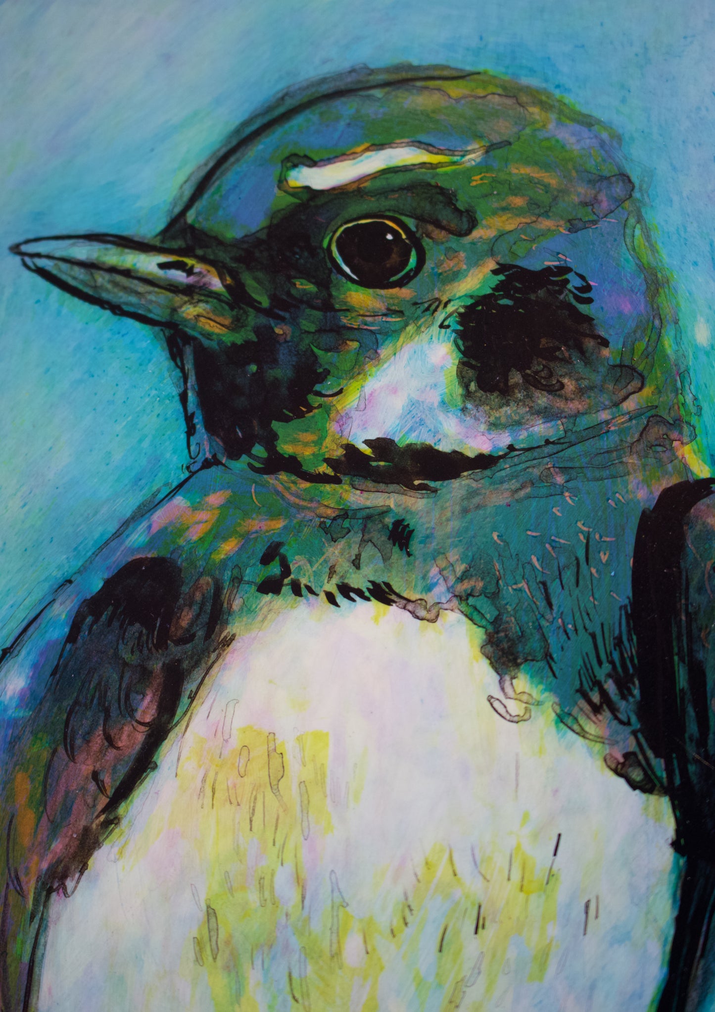 'Little Bird Blue' Original Artwork