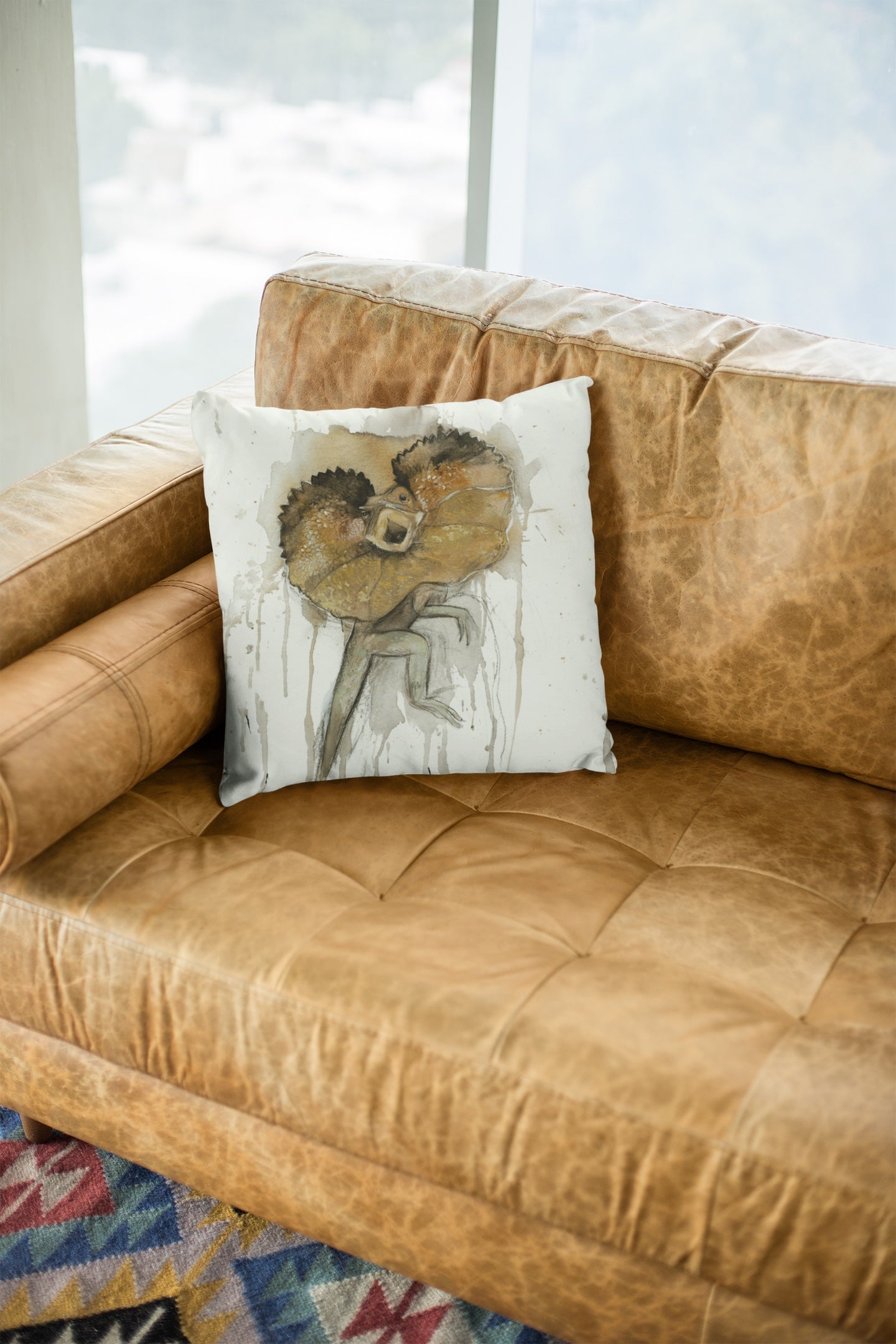 Frilled-Neck Lizard Cushion Cover
