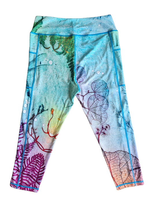 3/4 Length 'Ocean Dragonfly' Leggings