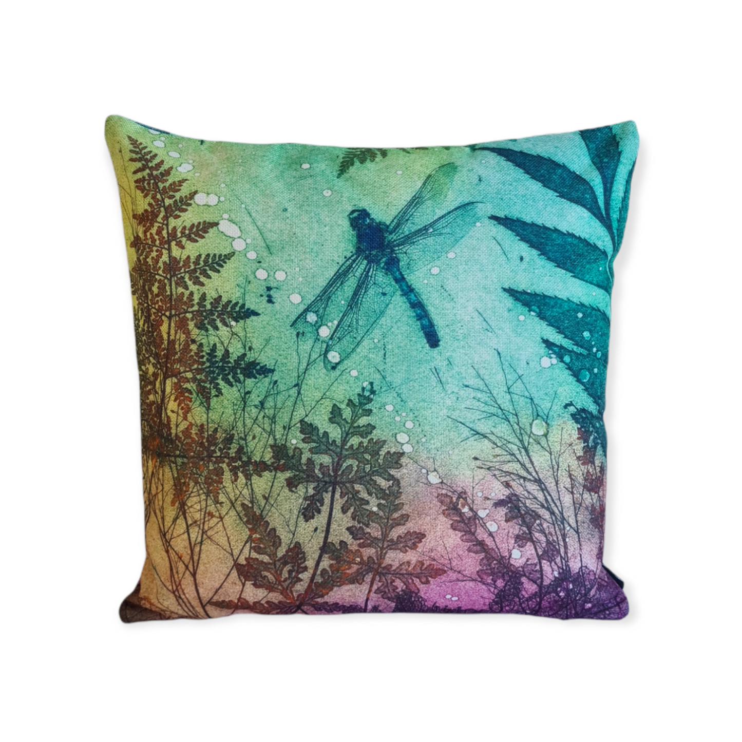 Fern Dragonfly Cushion Cover