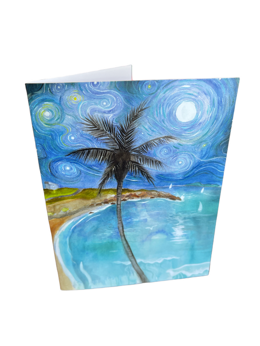 Card - Starry Blue Palm