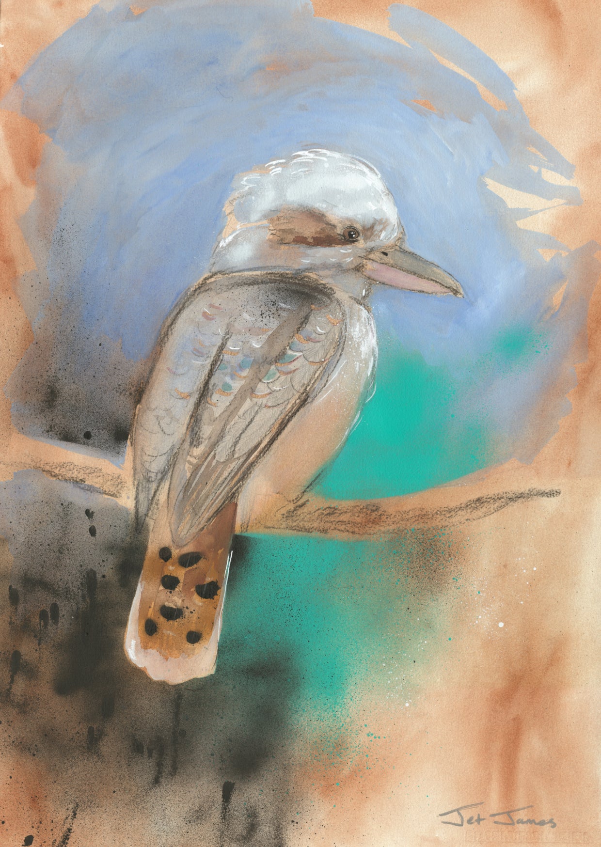 'Natural Kookaburra' Fine Art Print
