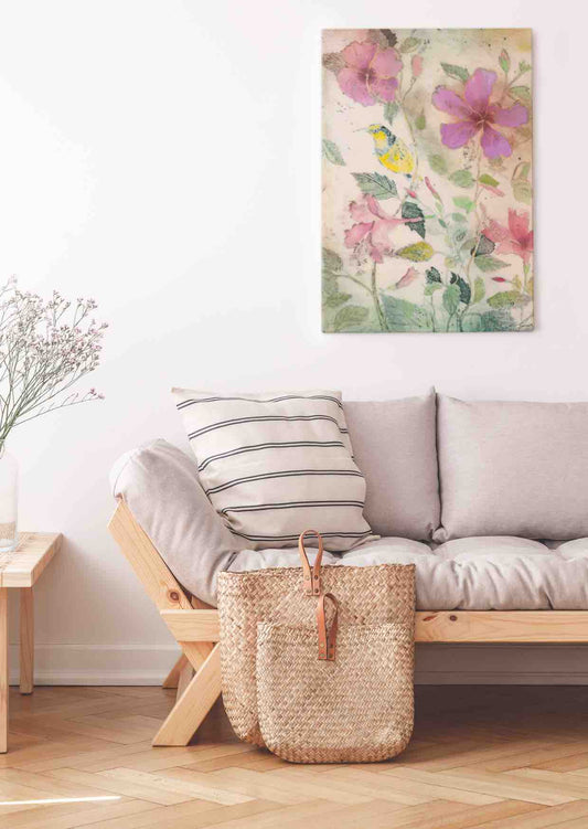 Sunbird and Hibiscus Fine Art Print