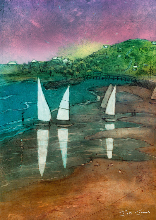 'Sunset Sailing At Yeppoon' Fine Art Print
