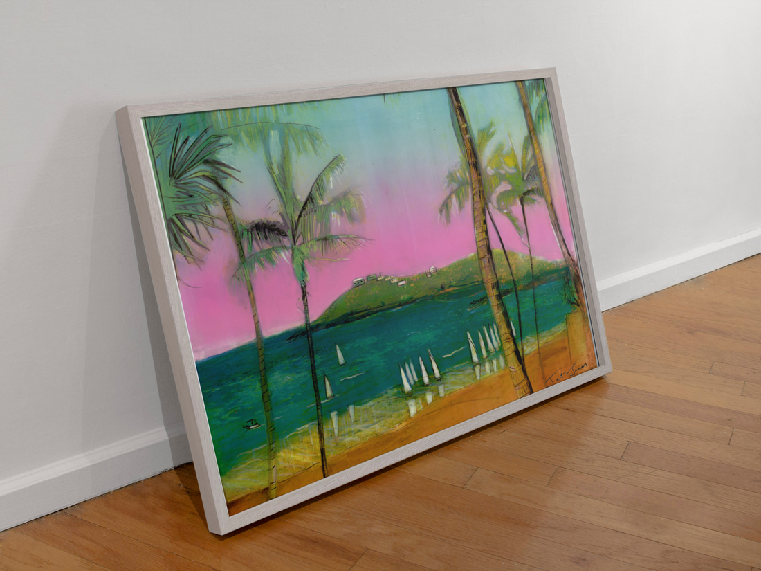 'Yeppoon Main Beach (View Through The Palms)' Fine Art Print by Artist