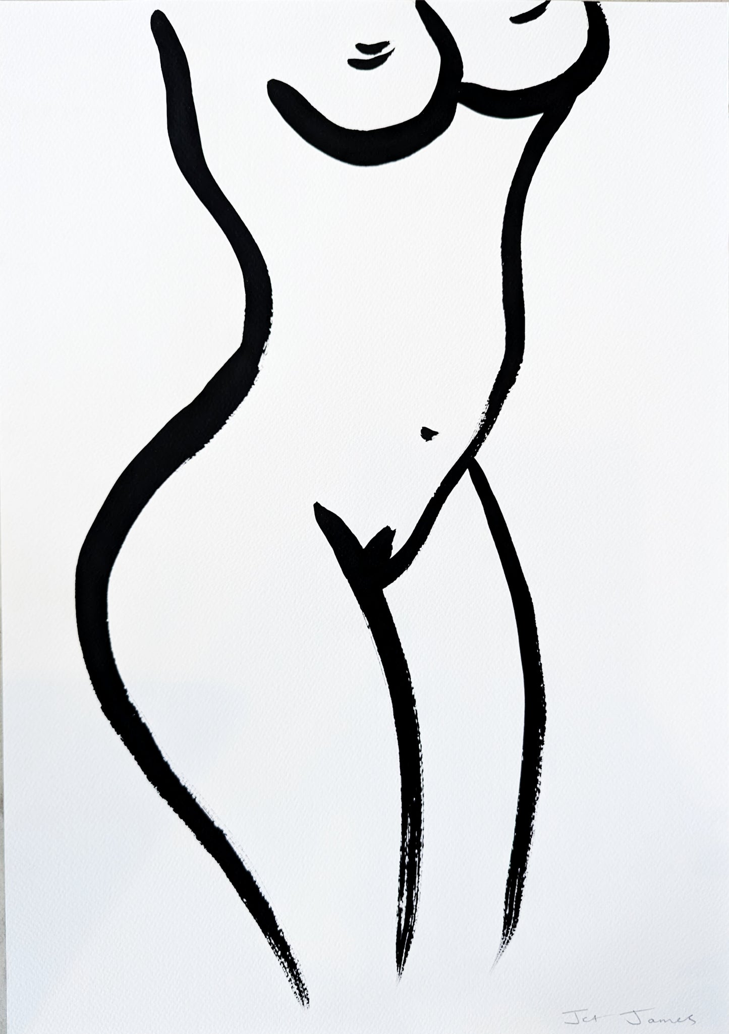 Black and White Nude Ink Drawing #15