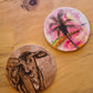 Pink Palm Ceramic Coaster
