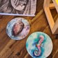 Pink Seahorse Ceramic Coaster