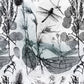 Purple Dragonfly + Black and White Leaf Essence Sand-Free Beach Towel