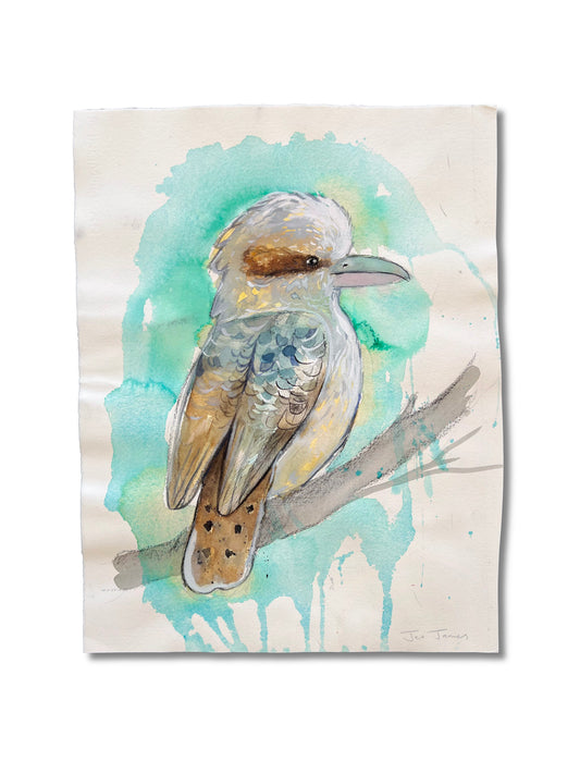 Kookaburra from the Balcony - Original Watercolour Artwork