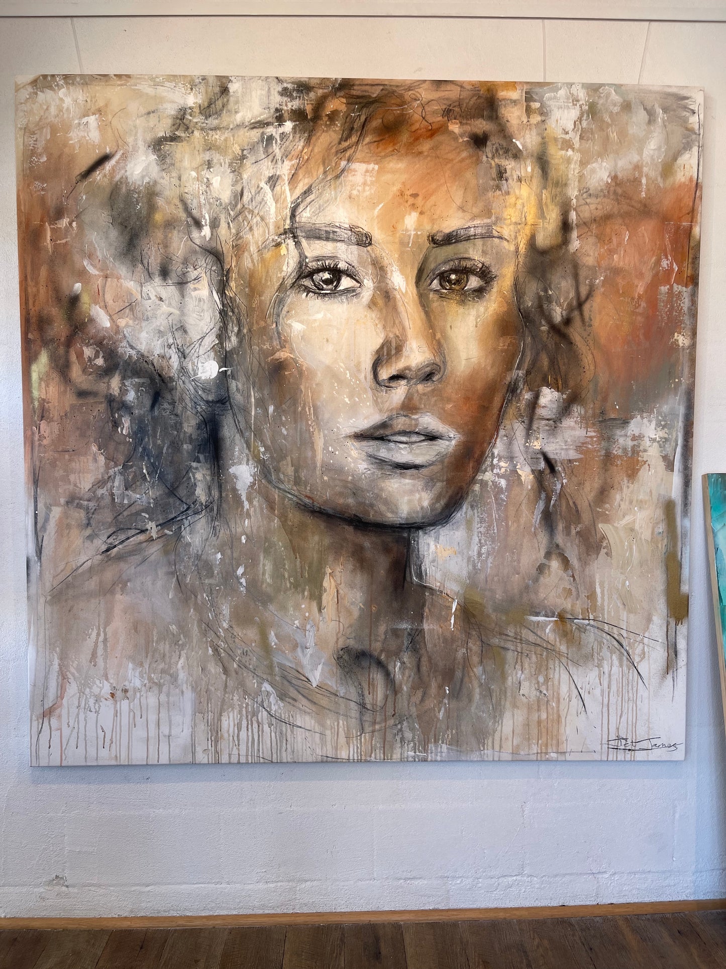'Gina' Original Mixed Media on Canvas