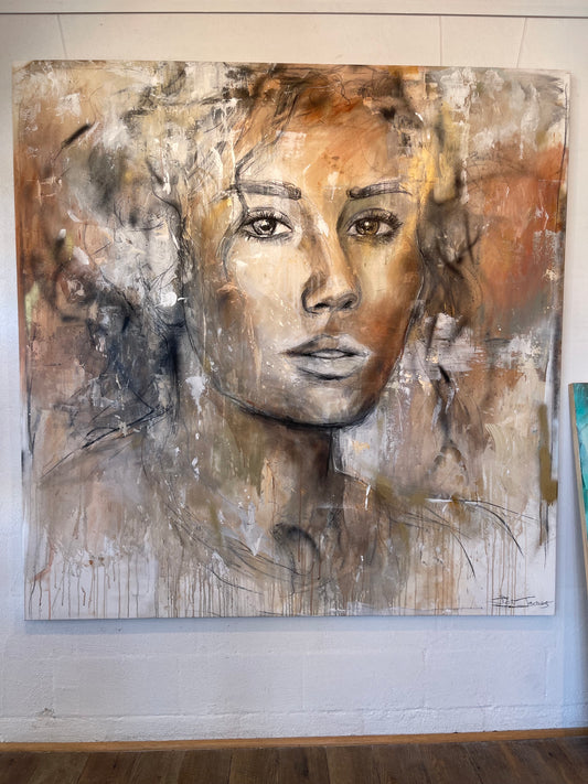 'Gina' Original Mixed Media on Canvas