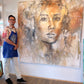 'Gina' Original Mixed Media on Canvas