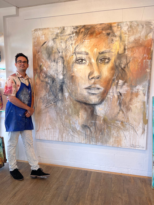 'Gina' Original Mixed Media on Canvas