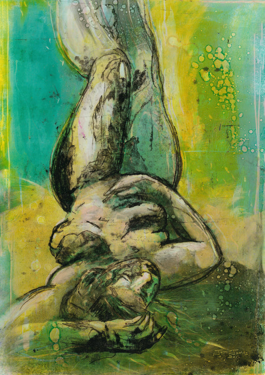 'Green Nude' Fine Art Print