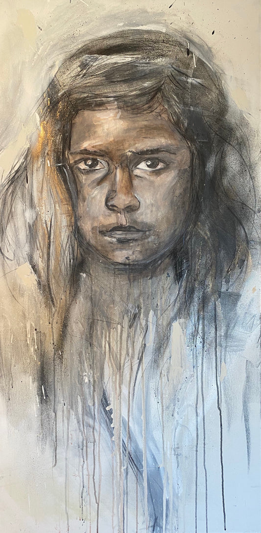 'Shy' - Original Artwork Framed