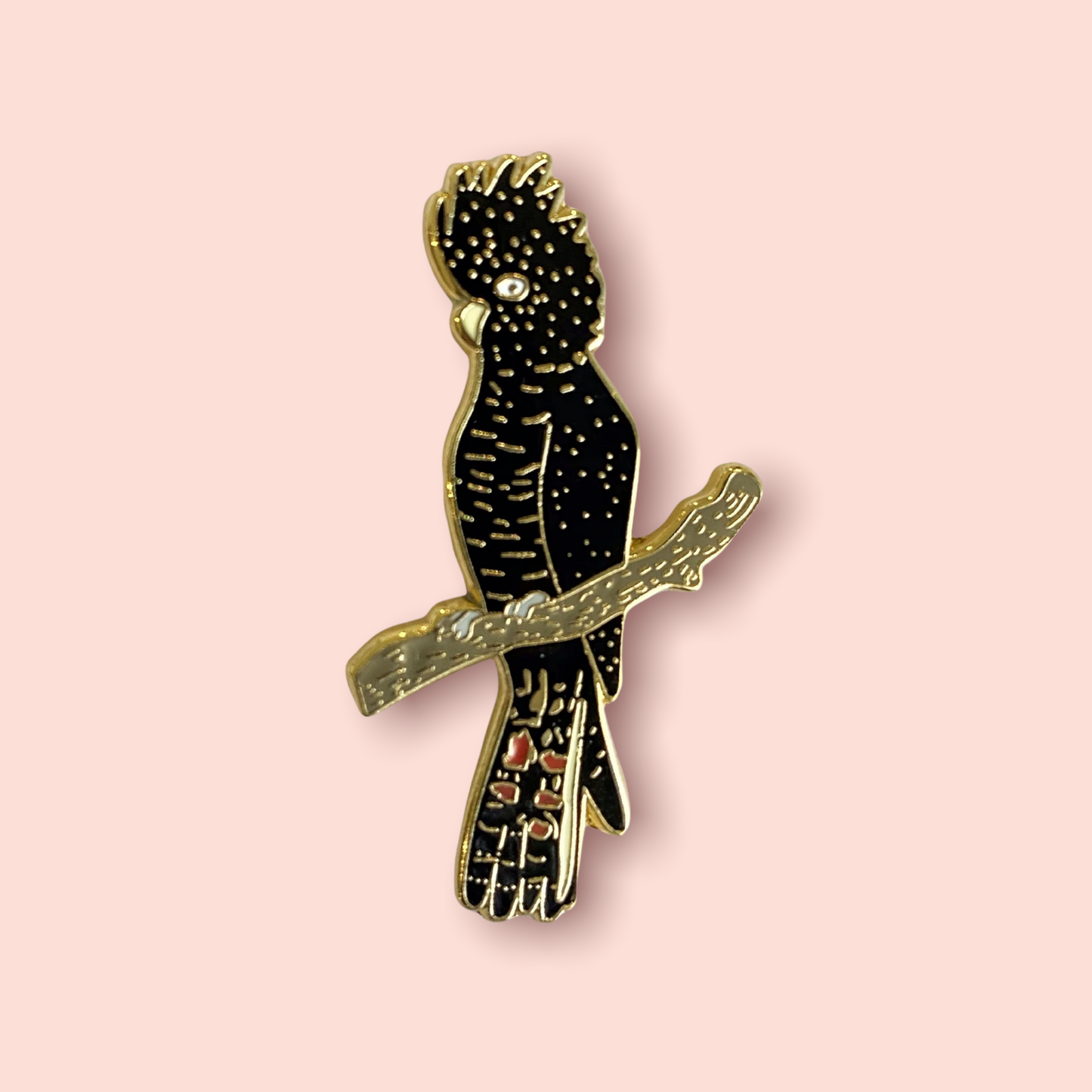Red-Tailed Black Cockatoo Pin Badge