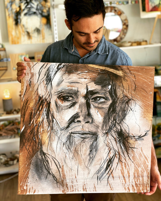 ‘Uncle’ original artwork on plywood