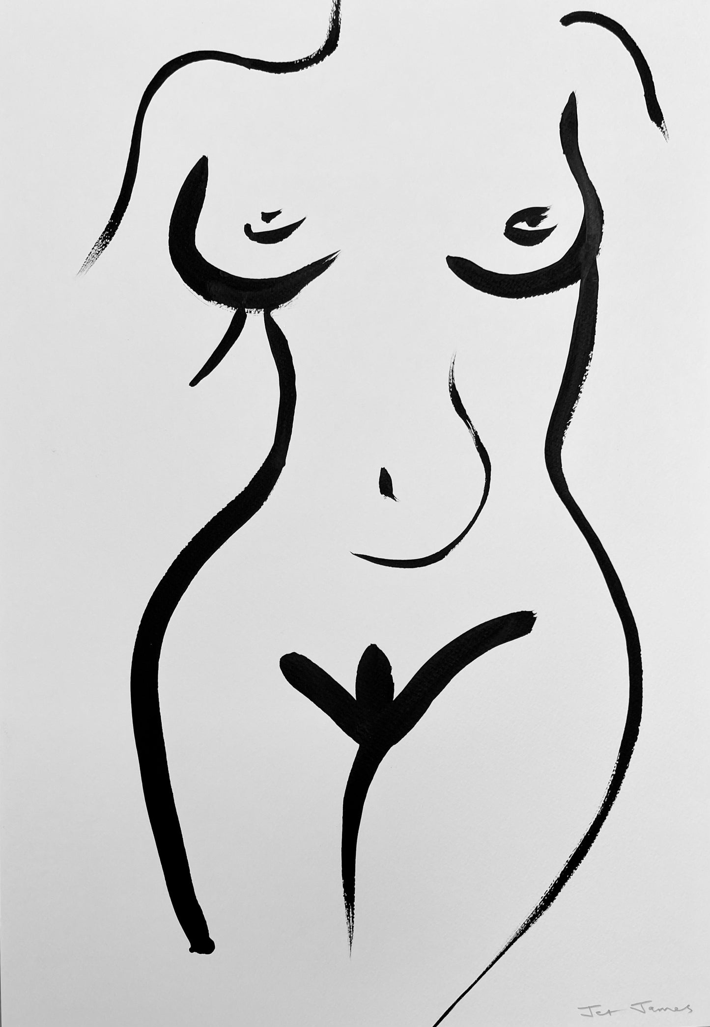 Black and White Nude Ink Drawing #12