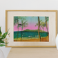 'Yeppoon Main Beach (View Through The Palms)' Fine Art Print