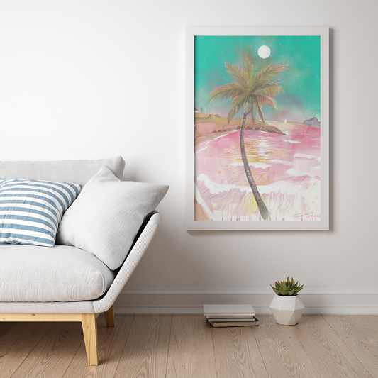 'Moonrise Palm' Fine Art Print
