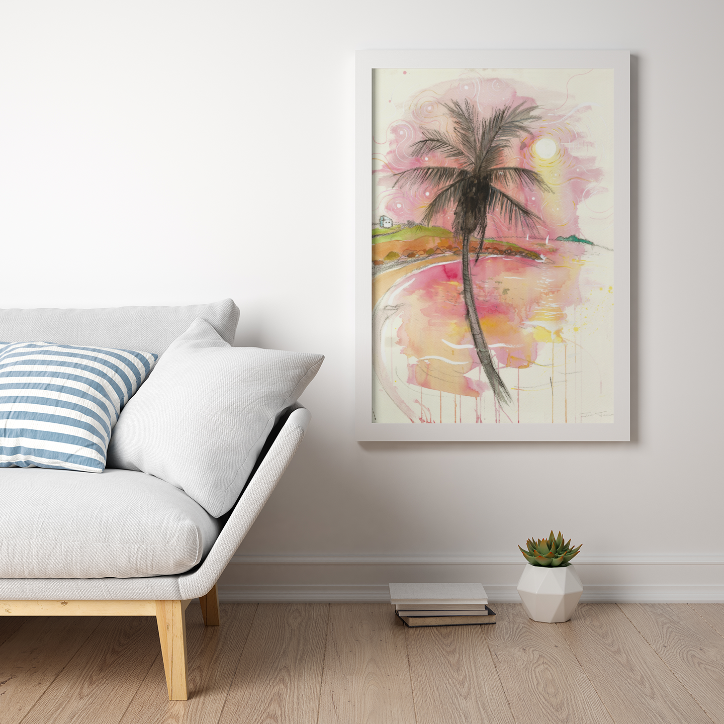 'Pink Palm' Fine Art Print